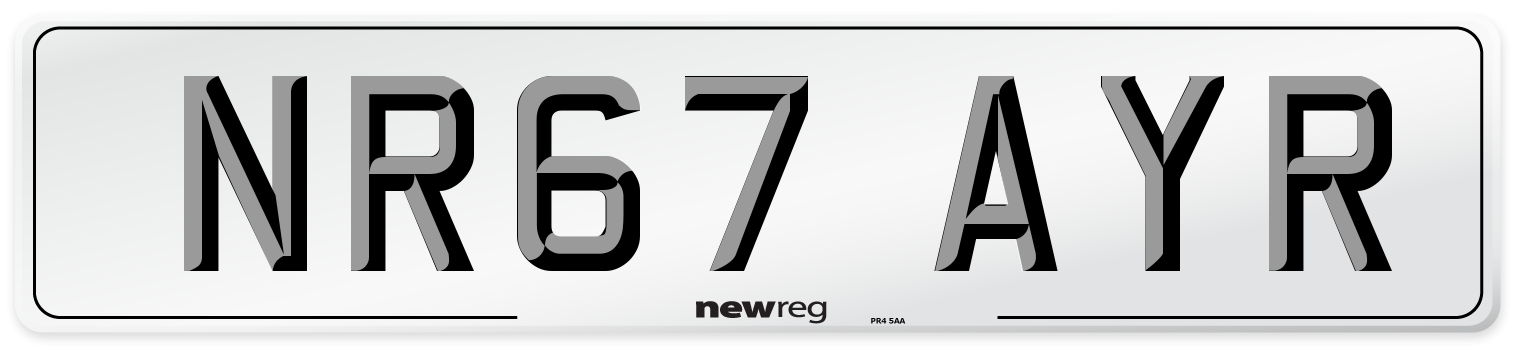 NR67 AYR Number Plate from New Reg